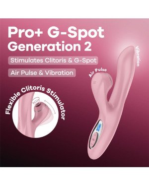Вакуумний вібратор-кролик Satisfyer Pro+ G-Spot Generation 2 Pink Вакуумний вібратор-кролик Satisfyer Pro+ G-Spot Generation 2 Pink