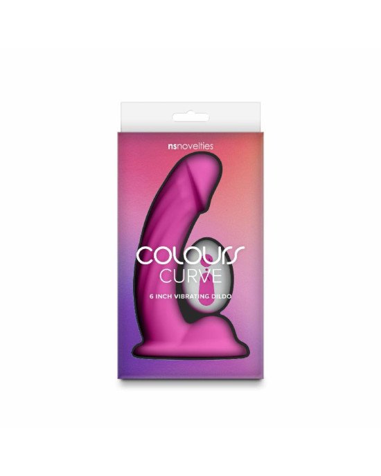 Ділдо з вібрацією NS Novelties Colours - Curve - Vibrating - 6