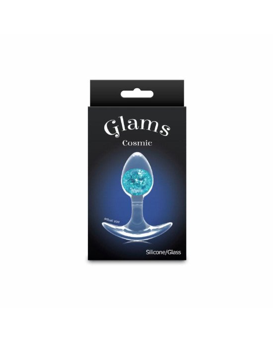 Анальна пробка NS Novelties Cosmic Glams - Small - Blue Анальна пробка NS Novelties Cosmic Glams - Small - Blue