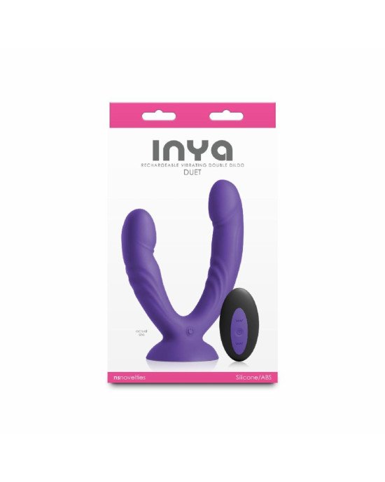 Подвійний ділдо з вібрацією NS Novelties INYA - Duet - Purple Подвійний ділдо з вібрацією NS Novelties INYA - Duet - Purple