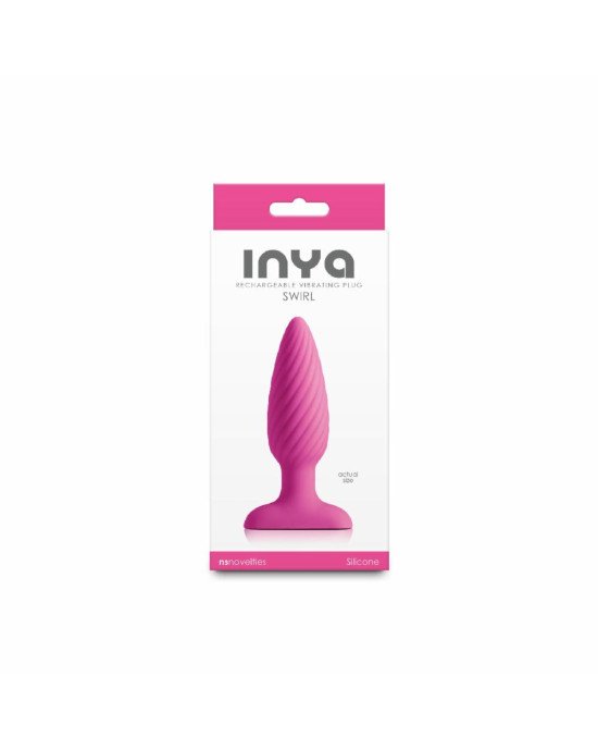 Анальна пробка з вібрацією NS Novelties INYA - Swirl - Pink Анальна пробка з вібрацією NS Novelties INYA - Swirl - Pink