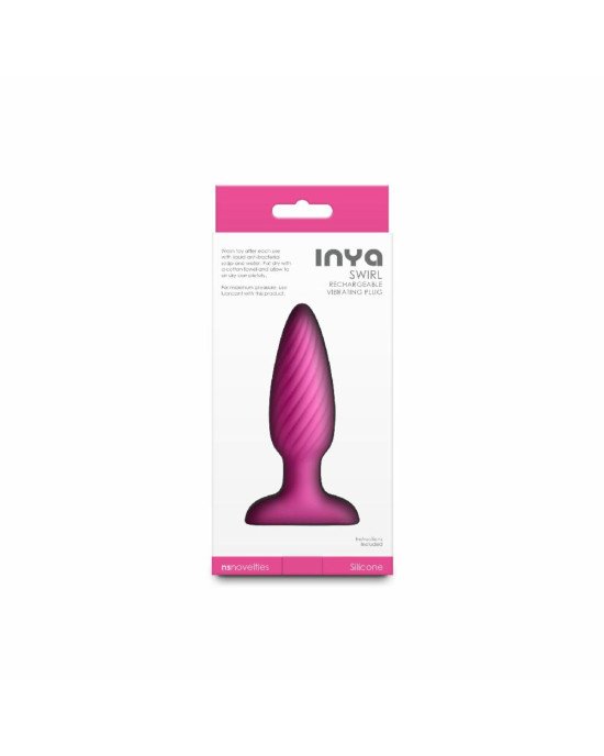 Анальна пробка з вібрацією NS Novelties INYA - Swirl - Pink Анальна пробка з вібрацією NS Novelties INYA - Swirl - Pink