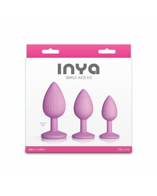 Набір анальних пробок NS Novelties INYA - Triple Ace Kit - Blush Набір анальних пробок NS Novelties INYA - Triple Ace Kit - Blush