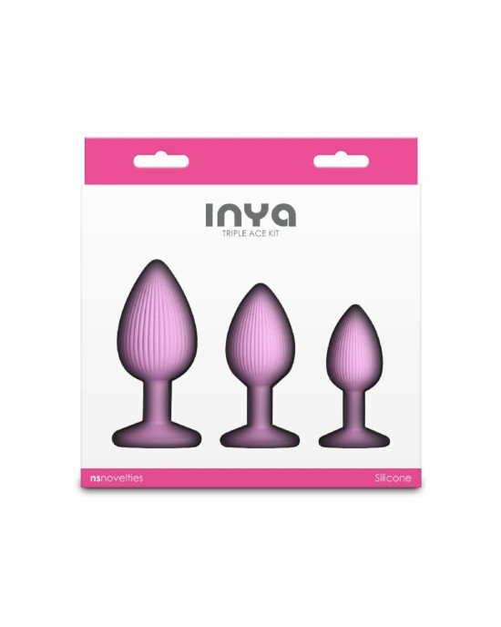 Набір анальних пробок NS Novelties INYA - Triple Ace Kit - Blush Набір анальних пробок NS Novelties INYA - Triple Ace Kit - Blush