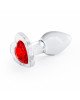 Скляна анальна пробка NS Novelties Crystal - Desires - Red Heart - Small Скляна анальна пробка NS Novelties Crystal - Desires - Red Heart - Small
