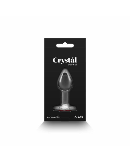 Скляна анальна пробка NS Novelties Crystal - Desires - Red Heart - Small Скляна анальна пробка NS Novelties Crystal - Desires - Red Heart - Small