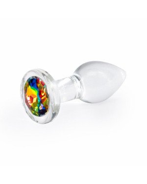 Скляна анальна пробка NS Novelties Crystal - Desires - Rainbow Gem - Small