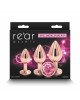 Набір анальних пробок NS Novelties Rear Assets - Trainer Kit - Rose Gold - Pink Gem Набір анальних пробок NS Novelties Rear Assets - Trainer Kit - Rose Gold - Pink Gem