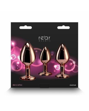 Набір анальних пробок NS Novelties Rear Assets - Trainer Kit - Rose Gold - Pink Heart Набір анальних пробок NS Novelties Rear Assets - Trainer Kit - Rose Gold - Pink Heart