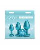 Набір анальних пробок NS Novelties Rear Assets - Trainer Kit - Iridescent Teal - Teal Gem