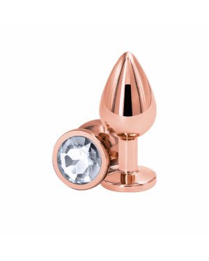 Анальна пробка NS Novelties Rear Assets - Rose Gold - Medium - Clear