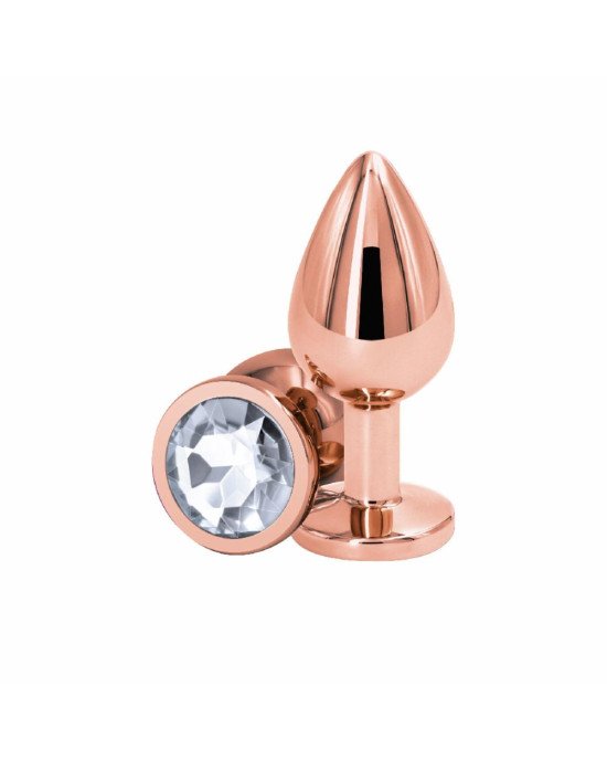 Анальна пробка NS Novelties Rear Assets - Rose Gold - Medium - Clear Анальна пробка NS Novelties Rear Assets - Rose Gold - Medium - Clear