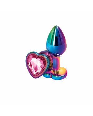 Анальна пробка NS Novelties Rear Assets - Multicolor Heart - Small - Pink