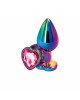 Анальна пробка NS Novelties Rear Assets - Multicolor Heart - Medium - Pink Анальна пробка NS Novelties Rear Assets - Multicolor Heart - Medium - Pink