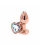 Анальна пробка NS Novelties Rear Assets - Rose Gold Heart - Small - Clear Анальна пробка NS Novelties Rear Assets - Rose Gold Heart - Small - Clear