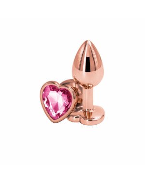 Анальна пробка NS Novelties Rear Assets - Rose Gold Heart - Small - Pink