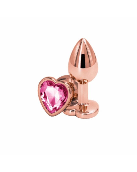 Анальна пробка NS Novelties Rear Assets - Rose Gold Heart - Small - Pink Анальна пробка NS Novelties Rear Assets - Rose Gold Heart - Small - Pink