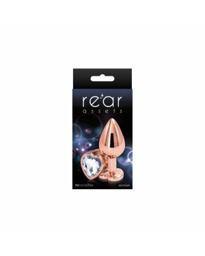 Анальна пробка NS Novelties Rear Assets - Rose Gold Heart - Medium - Clear Анальна пробка NS Novelties Rear Assets - Rose Gold Heart - Medium - Clear
