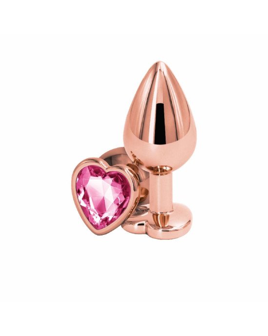 Анальна пробка NS Novelties Rear Assets - Rose Gold Heart - Medium - Pink Анальна пробка NS Novelties Rear Assets - Rose Gold Heart - Medium - Pink
