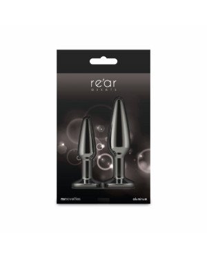 Набір анальних пробок NS Novelties Rear Assets - Tapered Trainer Kit - Gunmetal - Black Набір анальних пробок NS Novelties Rear Assets - Tapered Trainer Kit - Gunmetal - Black
