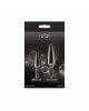 Набір анальних пробок NS Novelties Rear Assets - Tapered Trainer Kit - Gunmetal - Black