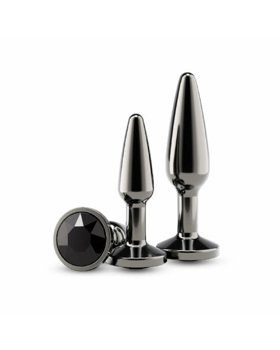Набір анальних пробок NS Novelties Rear Assets - Tapered Trainer Kit - Gunmetal - Black