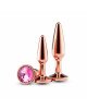 Набір анальних пробок NS Novelties Rear Assets - Tapered Trainer Kit - Rose Gold - Pink Набір анальних пробок NS Novelties Rear Assets - Tapered Trainer Kit - Rose Gold - Pink