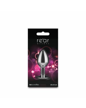Анальна пробка NS Novelties Rear Assets - Silver - Small - Pink Gem