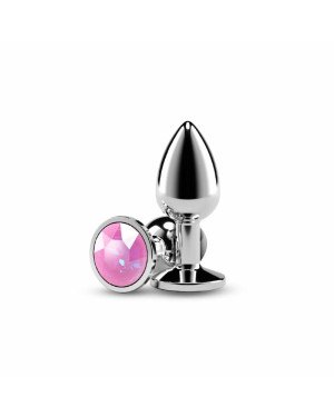 Анальна пробка NS Novelties Rear Assets - Silver - Small - Pink Gem