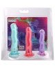 Набір фалоімітаторів Doc Johnson Crystal Jellies - Dong Starter Set - Purple, Pink, Green Набір фалоімітаторів Doc Johnson Crystal Jellies - Dong Starter Set - Purple, Pink, Green
