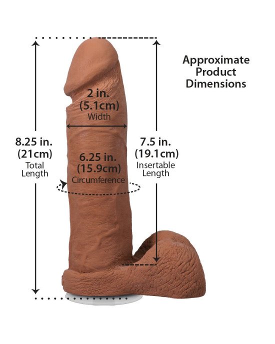 Фалоімітатор Doc Johnson The Realistic Cock ULTRASKYN - 8 Inch with Balls Caramel Фалоімітатор Doc Johnson The Realistic Cock ULTRASKYN - 8 Inch with Balls Caramel