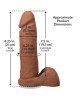Фалоімітатор Doc Johnson The Realistic Cock ULTRASKYN - 8 Inch with Balls Caramel Фалоімітатор Doc Johnson The Realistic Cock ULTRASKYN - 8 Inch with Balls Caramel
