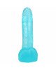 Фалоімітатор Doc Johnson Crystal Jellies - 7 Inch Realistic Cock with Balls - Teal