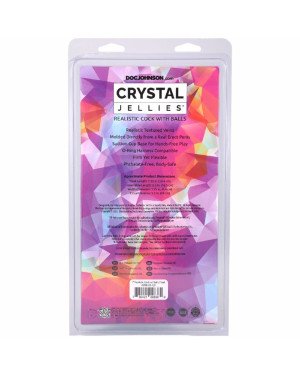 Фалоімітатор Doc Johnson Crystal Jellies - 7 Inch Realistic Cock with Balls - Teal Фалоімітатор Doc Johnson Crystal Jellies - 7 Inch Realistic Cock with Balls - Teal