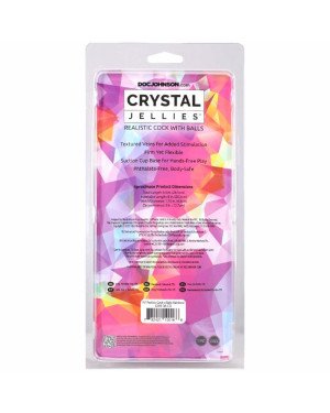 Фалоімітатор Doc Johnson Crystal Jellies - 9.5 Inch Dildo - Rainbow