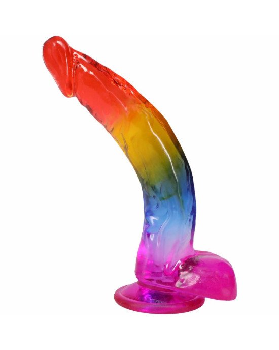 Фалоімітатор Doc Johnson Crystal Jellies - 9.5 Inch Dildo - Rainbow Фалоімітатор Doc Johnson Crystal Jellies - 9.5 Inch Dildo - Rainbow