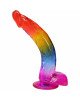 Фалоімітатор Doc Johnson Crystal Jellies - 9.5 Inch Dildo - Rainbow Фалоімітатор Doc Johnson Crystal Jellies - 9.5 Inch Dildo - Rainbow