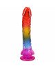 Фалоімітатор Doc Johnson Crystal Jellies - 9.5 Inch Dildo - Rainbow Фалоімітатор Doc Johnson Crystal Jellies - 9.5 Inch Dildo - Rainbow