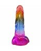 Фалоімітатор Doc Johnson Crystal Jellies - 9.5 Inch Dildo - Rainbow Фалоімітатор Doc Johnson Crystal Jellies - 9.5 Inch Dildo - Rainbow