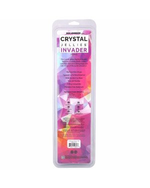 Фентезійний фалоімітатор Doc Johnson Crystal Jellies - Invader Dong 8.5 Inch - Teal