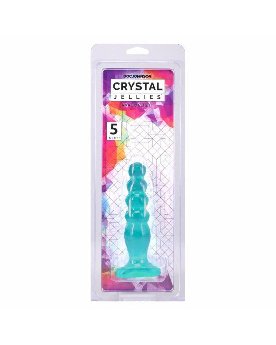 Дилдо Doc Johnson Crystal Jellies - Anal Delight - 5 Inch - Teal