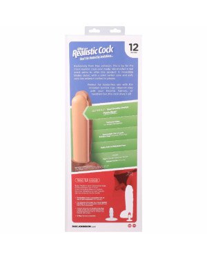 Фалоімітатор Doc Johnson The Realistic Cock ULTRASKYN - 12 Inch Hung with Balls Vanilla