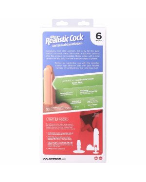 Фалоімітатор Doc Johnson The Realistic Cock ULTRASKYN - 6 Inch with Balls Caramel