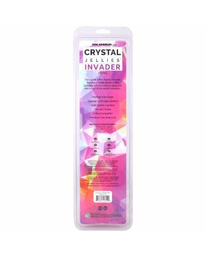 Фентезійний фалоімітатор Doc Johnson Crystal Jellies - Invader Dong 8.5 Inch - Pink