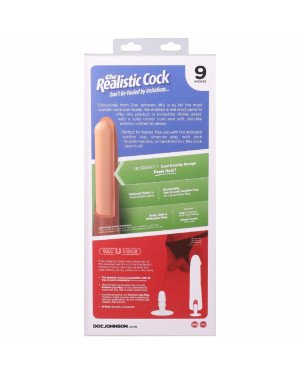Фалоімітатор Doc Johnson The Realistic Cock ULTRASKYN - 9 Inch with Balls Vanilla