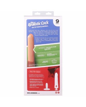 Фалоімітатор Doc Johnson The Realistic Cock ULTRASKYN - 9 Inch with Balls Caramel