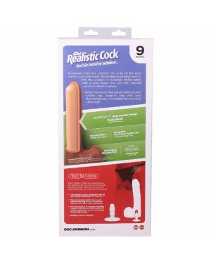 Фалоімітатор Doc Johnson The Realistic Cock ULTRASKYN - 9 Inch with Balls Chocolate