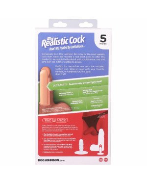 Фалоімітатор Doc Johnson The Realistic Cock ULTRASKYN - 5 Inch with Balls Caramel Фалоімітатор Doc Johnson The Realistic Cock ULTRASKYN - 5 Inch with Balls Caramel