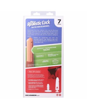Фалоімітатор Doc Johnson The Realistic Cock ULTRASKYN - 7 Inch Caramel