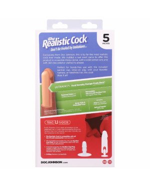 Фалоімітатор Doc Johnson The Realistic Cock ULTRASKYN - 5 Inch Caramel Фалоімітатор Doc Johnson The Realistic Cock ULTRASKYN - 5 Inch Caramel